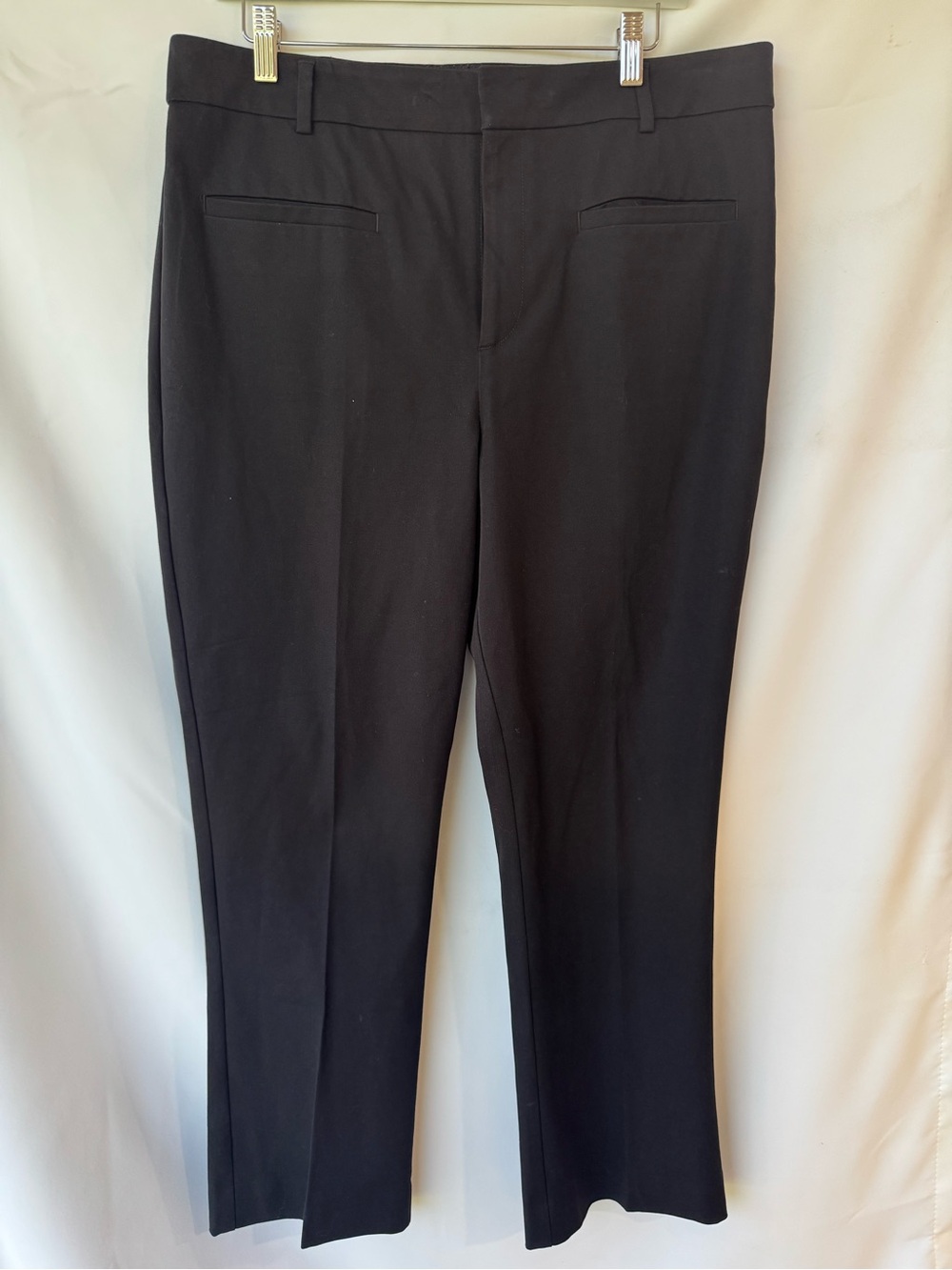 Anthropologie Black Tailored Straight-Leg Trousers